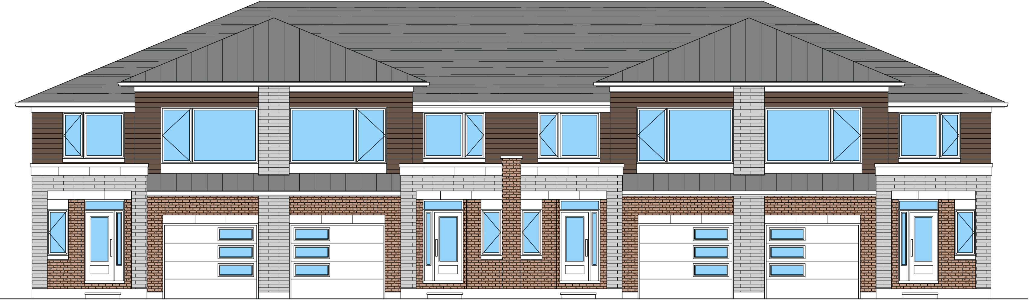 East Village townhome front elevation, Brauer Homes, Belleville